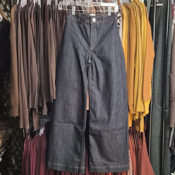 NWOT Maeve Collette Wide Leg Cropped Denim - Picture 1 of 7